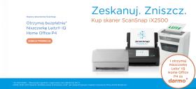 Skaner Ricoh ScanSnap iX2500 biały + Odbierz  Niszczarka Leitz® IQ Home Office P4 GRATIS